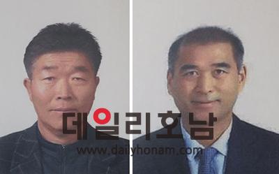 강석태 후보왼쪽와 황춘하 후보오른쪽 후보