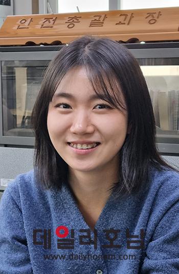 시민안전보험을 전담하는 순천시 안전총괄과 조예린 주무관 서한초 기자
